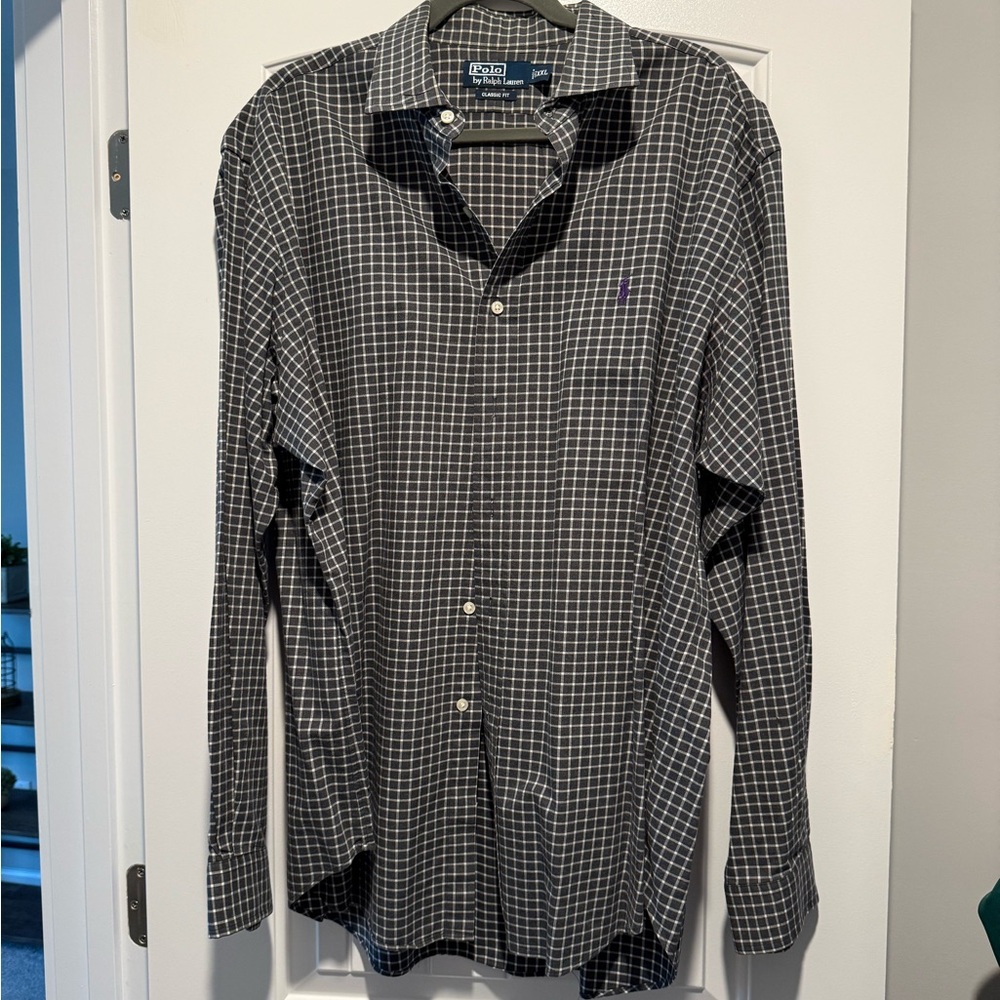 Polo by Ralph Lauren Grey Checkered Button-Down Shirt
